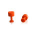  Ventosa redonda lisa naranja Laka 9mm