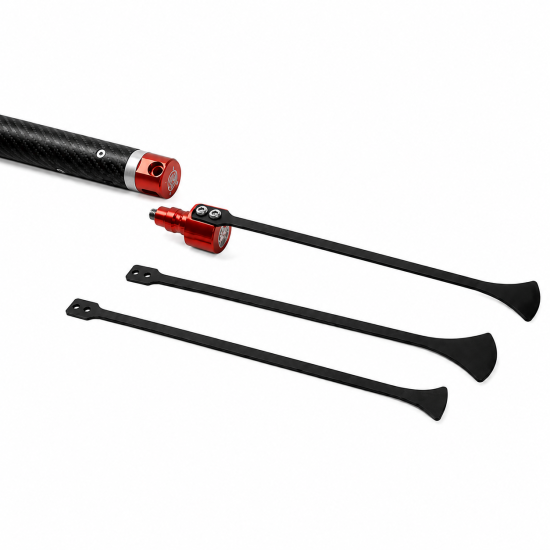 Hail King Rod 4.0 - Herramienta PDR de Fibra de Carbono 2,5 m Ø38 mm con punta tipo cola de pez – Sistema de rosca [versión 4.0]