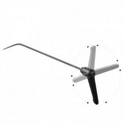 Mango giratorio con punta fina en forma de L Mango giratorio con punta fina en forma de L