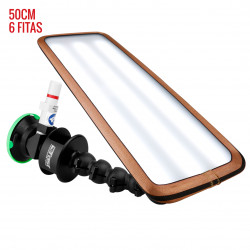Luminária Hail PRO Light 2.0 (50 cm) 6 fitas com ventosa americana e suporte de bateria Luminária Hail PRO Light 2.0 (50 cm) 6 fitas com ventosa americana e suporte de bateria