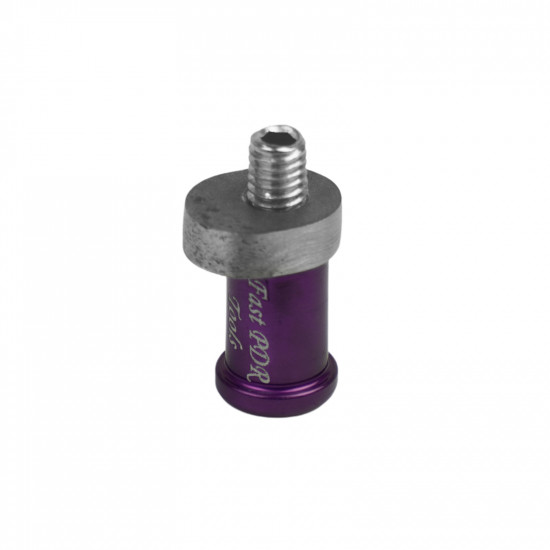 Ventosa de aluminio para pegamento frío - 12mm - Lila