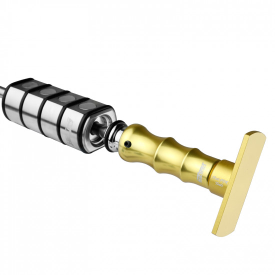 Ventosa de aluminio para pegamento frío - 75mm - Larga - Dourada Ventosa de aluminio para pegamento frío - 75mm - Larga - Dourada