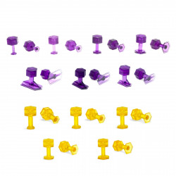 Kit com 26 Ventosas KecoTabs Hexagonal tamaños variados Kit com 26 Ventosas KecoTabs Hexagonal tamaños variados