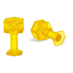 Kit com 05 Ventosas KecoTabs Hexagonal color oro 13mm Kit com 05 Ventosas KecoTabs Hexagonal color oro 13mm