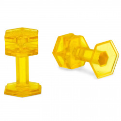 Kit com 05 Ventosas KecoTabs Hexagonal color oro 15mm Kit com 05 Ventosas KecoTabs Hexagonal color oro 15mm