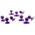 Kit com 09 Ventosas KecoTabs Hexagonal color morado tamaños variados