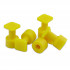 Kit 05 ventosas Laka cuadrada amarilla 12 mm