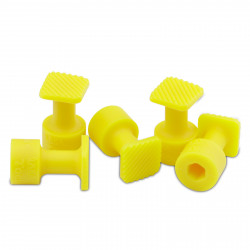 Kit 05 ventosas Laka cuadrada amarilla 12 mm Kit 05 ventosas Laka cuadrada amarilla 12 mm