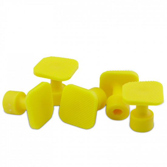 Kit 05 ventosas Laka cuadrada amarilla 21 mm