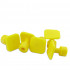 Kit 05 ventosas Laka cuadrada amarilla 21 mm