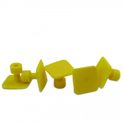 Kit 05 ventosas Laka cuadrada amarilla 27 mm Kit 05 ventosas Laka cuadrada amarilla 27 mm