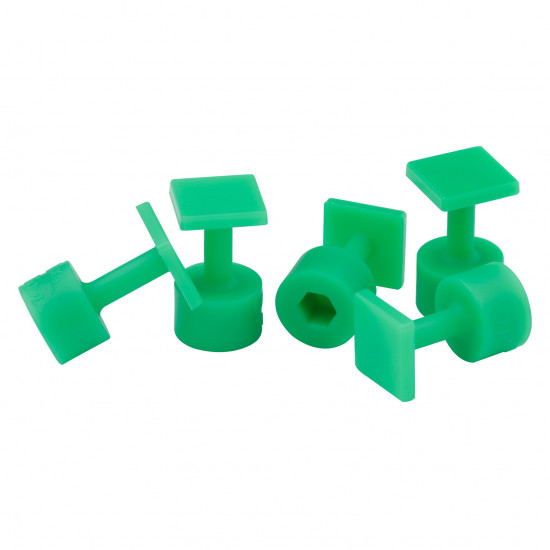 Kit 05 ventosas Laka cuadrada 12 mm verde Kit 05 ventosas Laka cuadrada 12 mm verde