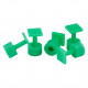 Kit 05 ventosas Laka cuadrada 12 mm verde Kit 05 ventosas Laka cuadrada 12 mm verde