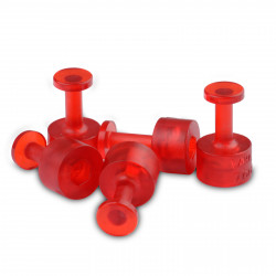 Kit 05 ventosas Laka redonda vermelha 9 mm. Kit 05 ventosas Laka redonda vermelha 9 mm.