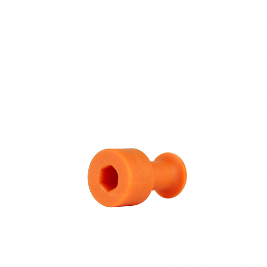 Ventosa Laka redonda lisa naranja - 10 mm